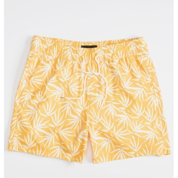 RSQ Flora Swim Shorts. Elastic waistband with interior drawstring. - Picture 2 of 7